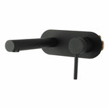 LUCID Round Matte Black Bathtub/Basin Wall Mixer With Spout(Color up)