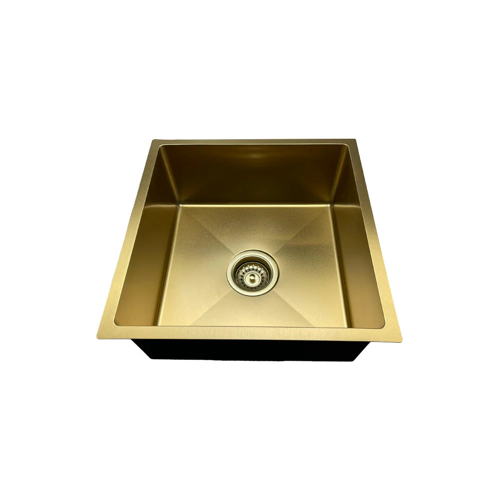 Single Bowl Sink Golden Brushed 600x450x220mm