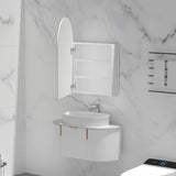 Carysil Imperial Arch LED Shaving Cabinet Matte White 600x900mm