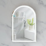 Carysil Imperial Arch LED Shaving Cabinet Matte White 600x900mm