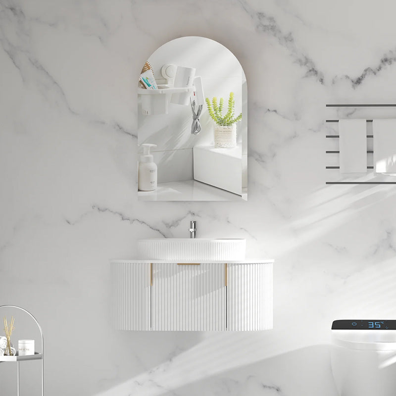 Carysil Imperial Arch Shaving Cabinet Matte White 600x900mm