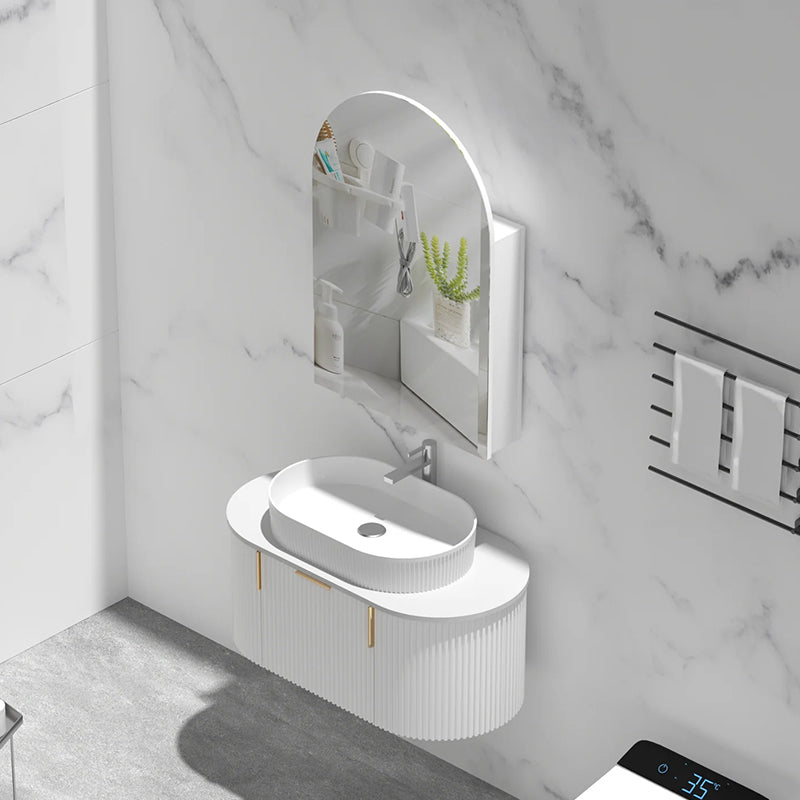 Carysil Imperial Arch Shaving Cabinet Matte White 600x900mm