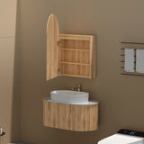 Carysil Imperial Arch Shaving Cabinet Walnut 600x900mm