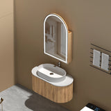 Carysil Imperial Arch LED Shaving Cabinet Walnut 600x900mm