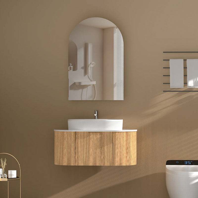 Carysil Imperial Arch Shaving Cabinet Walnut 600x900mm