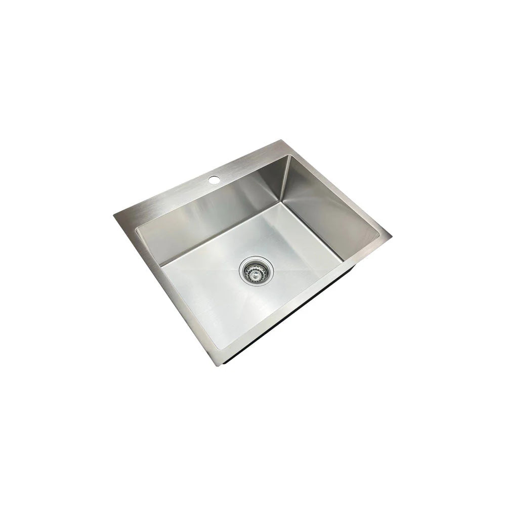 Single Bowl Sink Deep Brushed Silver 500x500x250mm