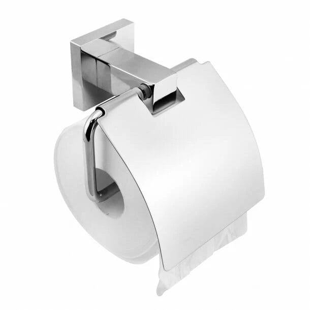 BLAZE Chrome Toilet Paper Roll Holder With Cap