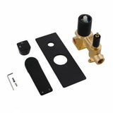 Rushy Black Wall Mixer With Diverter