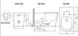 SUPERCARE Rimless In Wall Cistern Toilet Suite S or P Trap