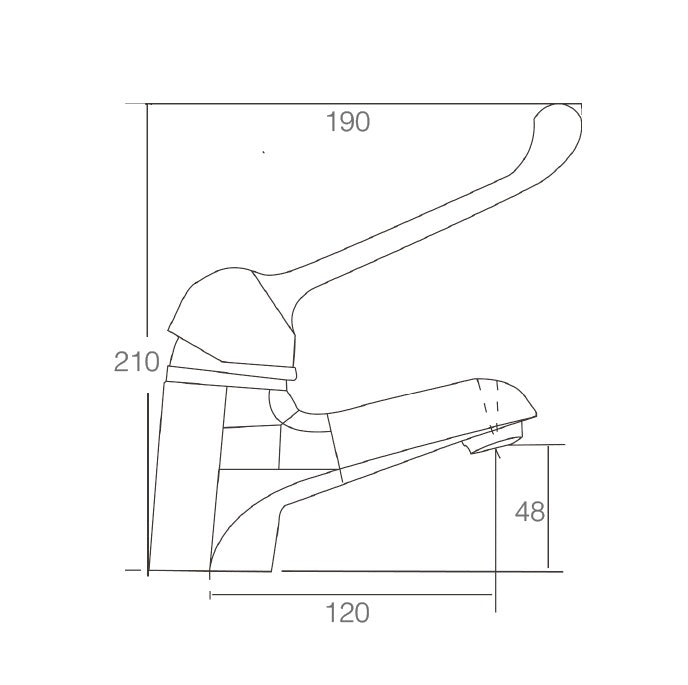 MOBI CARE Basin Mixer with Disabled Handle (150mm Handle)