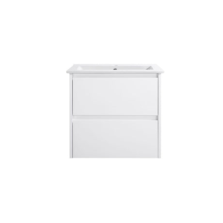 Moddra(Hung) Series Matt White Overall 580x455x540mm Vanity Set With Stone Top & Ceramic Undermount Basin