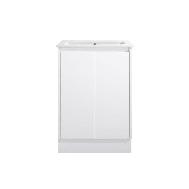 Moddoo Series Matt White Gloss Overall 580x455x855mm Vanity Set With Stone Top & Ceramic Undermount Basin