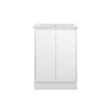 Moddoo Series Matt White Gloss Overall 580x455x855mm Vanity Set With Stone Top & Ceramic Undermount Basin