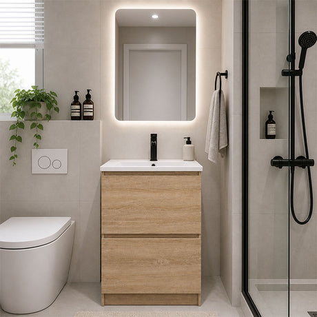 Moddra Series Natural Timber Overall 580x450x855mm CABINET ONLY