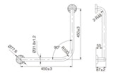 MOBI CARE 90 Degree Grab Rail Matt Black 450x450mm