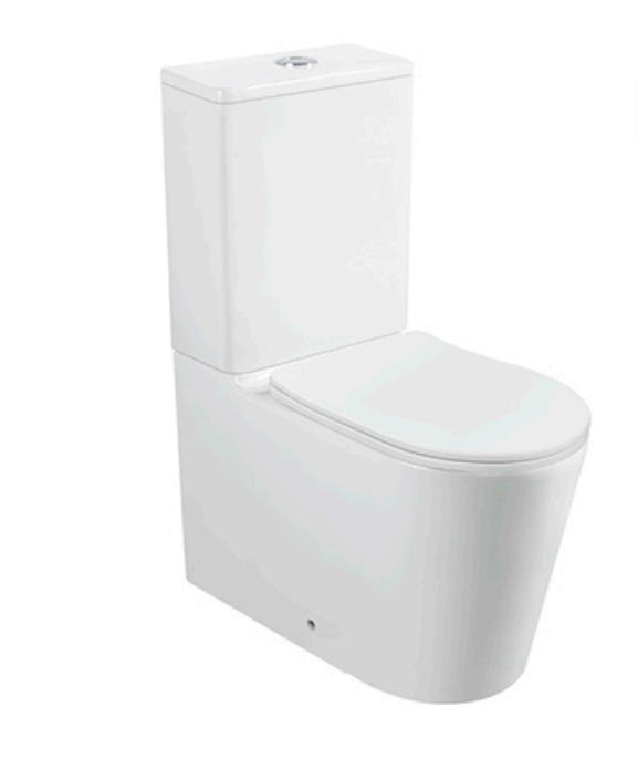 JUNIOR CARE Rimless Wall Faced Toilet Suite Dual Flush Single Flap S or P Trap Available