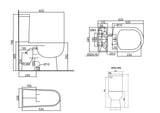 QUBI-III Wall Faced Boxed Rim Toilet Suite