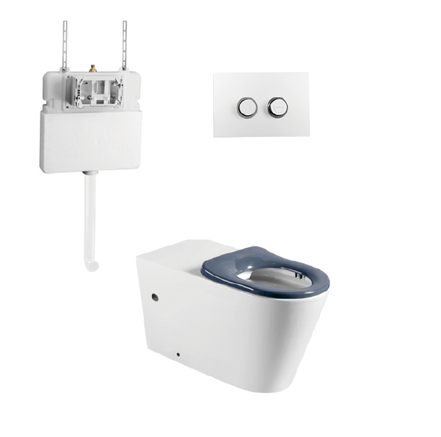 SUPERCARE Rimless In Wall Cistern Toilet Suite S or P Trap