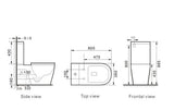 EXTRACARE Rimless Wall Faced Toilet Suite Dual Flush Single Flap Seat S or P Trap Available