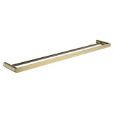 RUSHY Series Double Towel Rail Brushed Brass 800mm