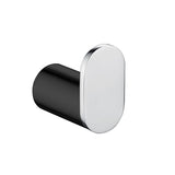 RUSHY Series Round Robe Hook Black&Chrome