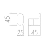 RUSHY Series Round Robe Hook Black&Chrome