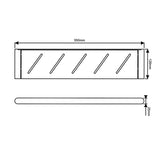 RUSHY Series Stainless Steel Shelf Brushed Brass