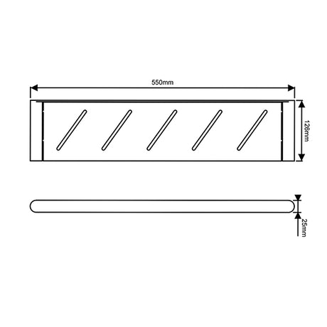 RUSHY Series Stainless Steel Shelf Brushed Brass