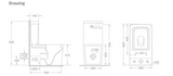 ACQUA-IV Universal Wall Faced Rimless Toilet Suite