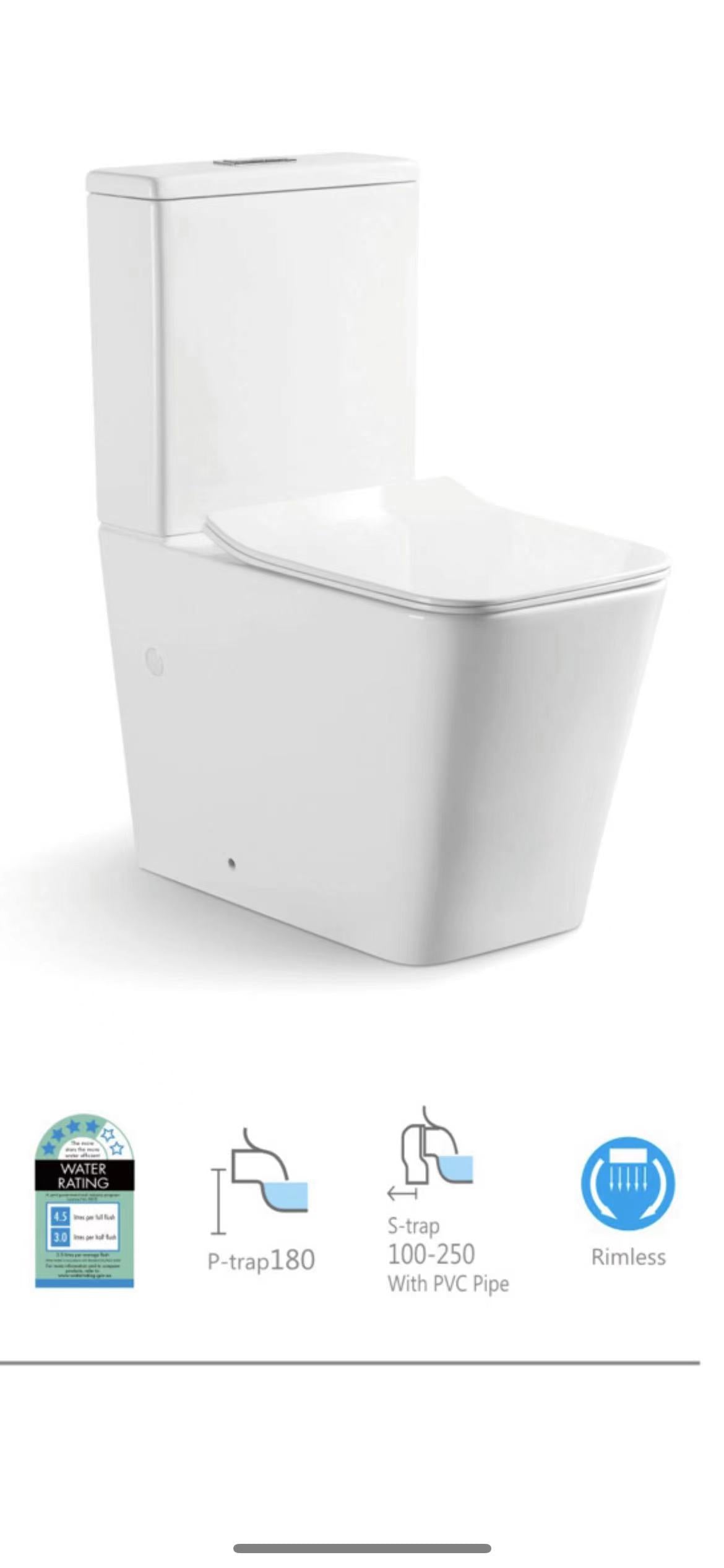 ACQUA-IV Universal Wall Faced Rimless Toilet Suite