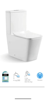 ACQUA-IV Universal Wall Faced Rimless Toilet Suite