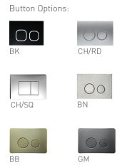 BRAVO Rimless In Wall Cistern Toilet Suite Chrome Square Button