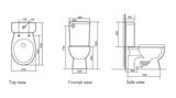 MOBI III Close Coupled S-Trap Toilet Suite