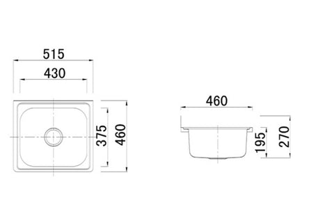 LAVASSA Stainless Steel Cleaners Sink with Grate and Wall Brackets - Waste Included