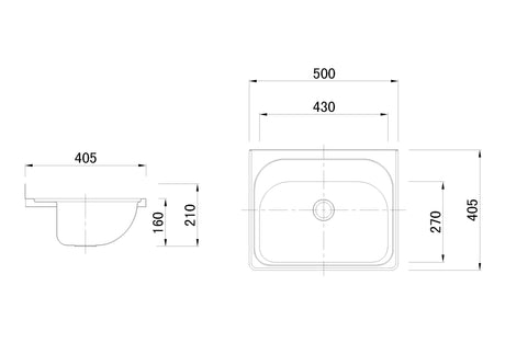 LAVASSA Stainless Steel Wall Hung Basin