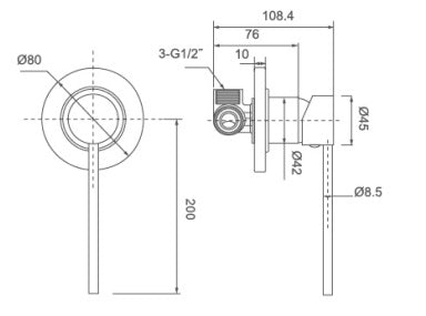 JESS CARE Shower Mixer Chrome