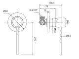 JESS CARE Shower Mixer Chrome