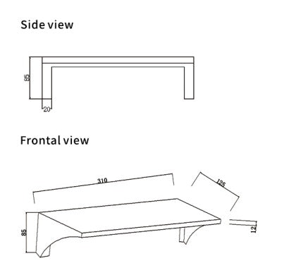 MOBI CARE Stainless Steel Shelf in Matte Black