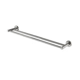 LUCID Round Double Towel Rack Rail Chrome 800mm