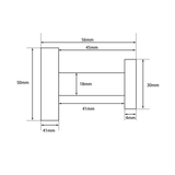 LUCID PIN Series Robe Hook Black