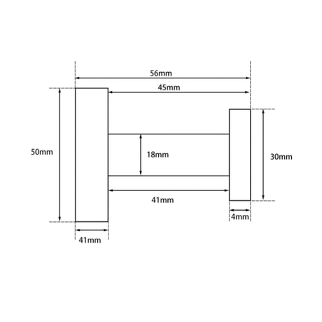 LUCID PIN Series Robe Hook Black