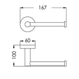 LUCID PIN Series Toilet Paper Roll Holder Gun Metal Grey