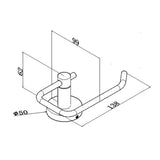 LUCID PIN Series Toilet Paper Holder Brushed Nickel