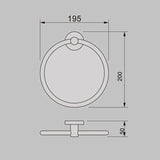 TIARA Towel Ring with Unique Textured Body Brushed Brass