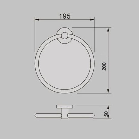 TIARA Towel Ring with Unique Textured Body Brushed Brass