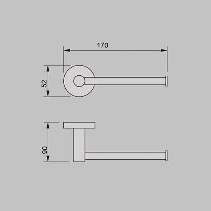 TIARA Toilet Roll Holder with Unique Textured Body Gun Metal