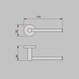 TIARA Toilet Roll Holder with Unique Textured Body Gun Metal