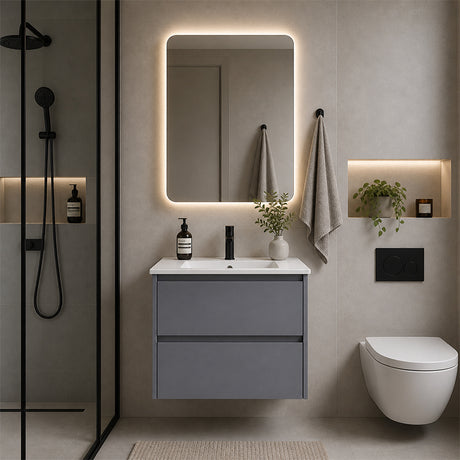 Moddra(Hung) Series Matt Grey Overall 730x455x540mm CABINET ONLY
