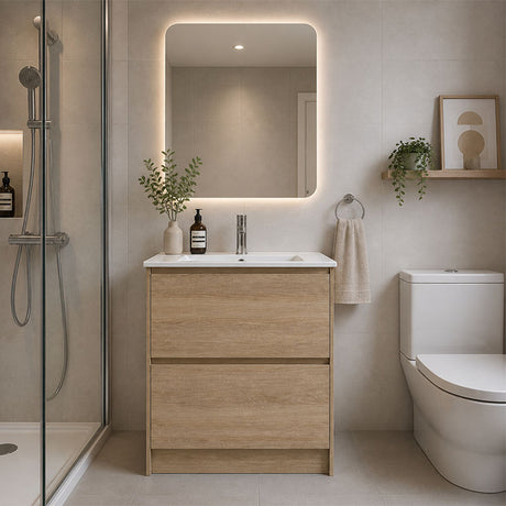 Moddra Series Natural Timber Overall 730x450x855mm CABINET ONLY