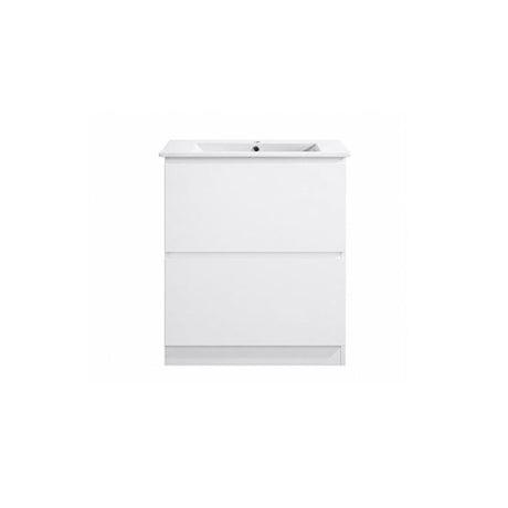 Moddra Series Gloss White Overall 730x450x855mm Vanity Set With Stone Top & Ceramic Undermount Basin